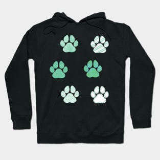 Paw Print Sticker Pack Green Prints Hoodie